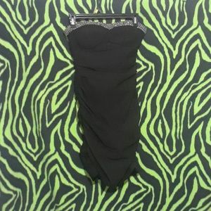 Black and silver cocktail dress